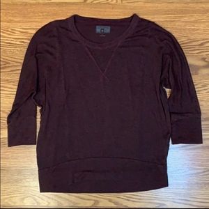 Converse womans 3/4 sleeve maroon shirt